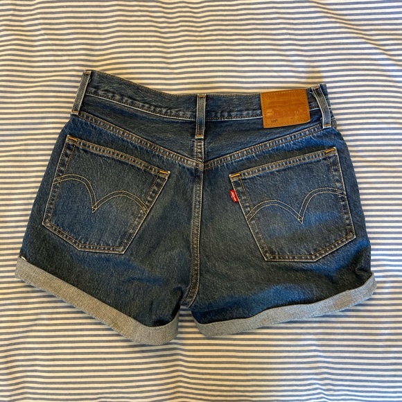 Levi's 501 Long Shorts 27 Blue Clue - Picture 5 of 9